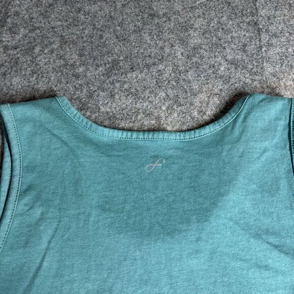 Free Fly Dress Womens Large Turquoise Green Cinch Waist Tank Athleisure Stretch - Picture 6 of 8
